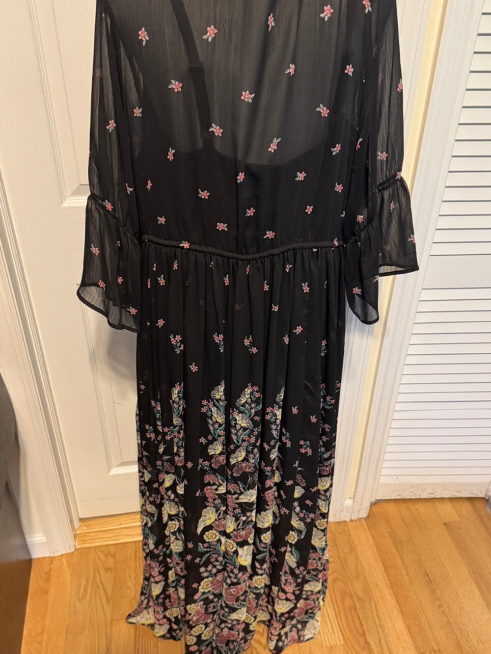 Torrid Maxi Dress Sheer with Detached Slip 1X - Picture 3 of 7